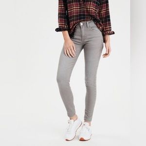 Size 10 Long | American Eagle Outfitters - Women Mid-Rise Jegging | Grey